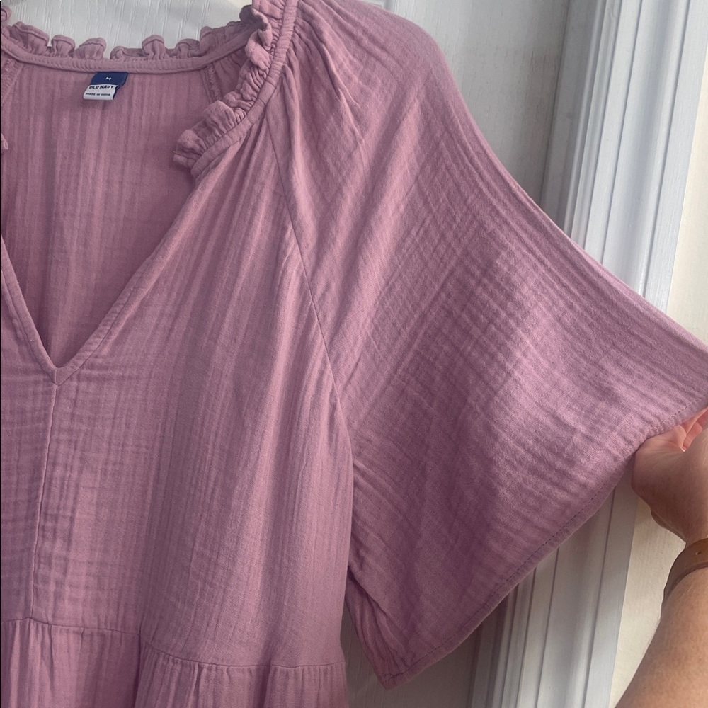 Old Navy Mauve Ruffle-Trim Mini Dress - Picture 9 of 11